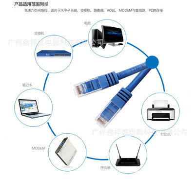 高品質(zhì)10米藍(lán)色電腦成品網(wǎng)線 連接穩(wěn)定，適用室內(nèi)外環(huán)境